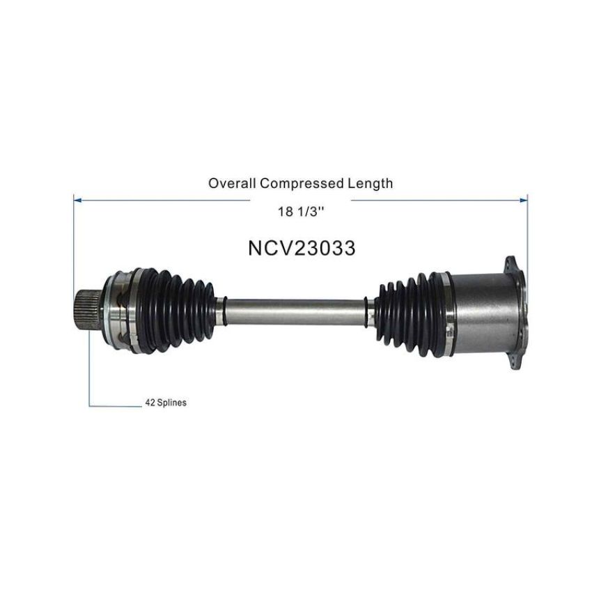 GSP NCV23033 Audi (2.0) CV Axle Assembly  - Front
