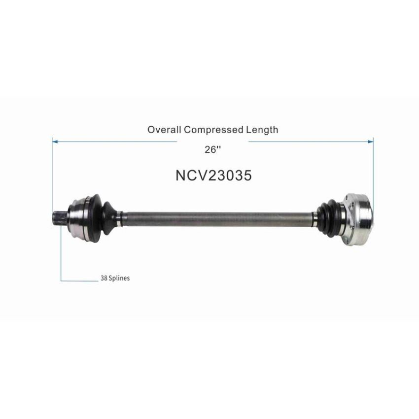 GSP NCV23035 04-10 Audi A8 Quattro (4.2) CV Axle Assembly  - Rear