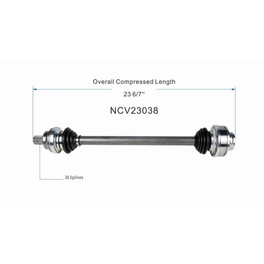 GSP NCV23038 Audi, Volkswagen CV Axle Assembly  - Rear Left