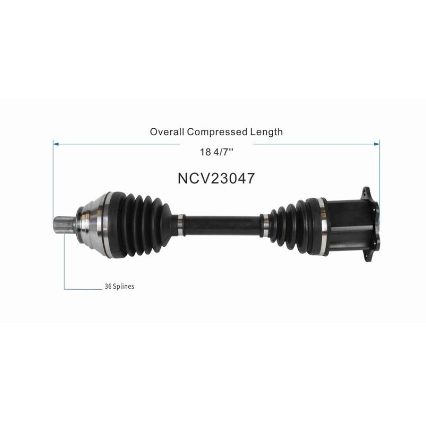 GSP NCV23047 Audi, Volkswagen (2.0) CV Axle Assembly  - Front Left