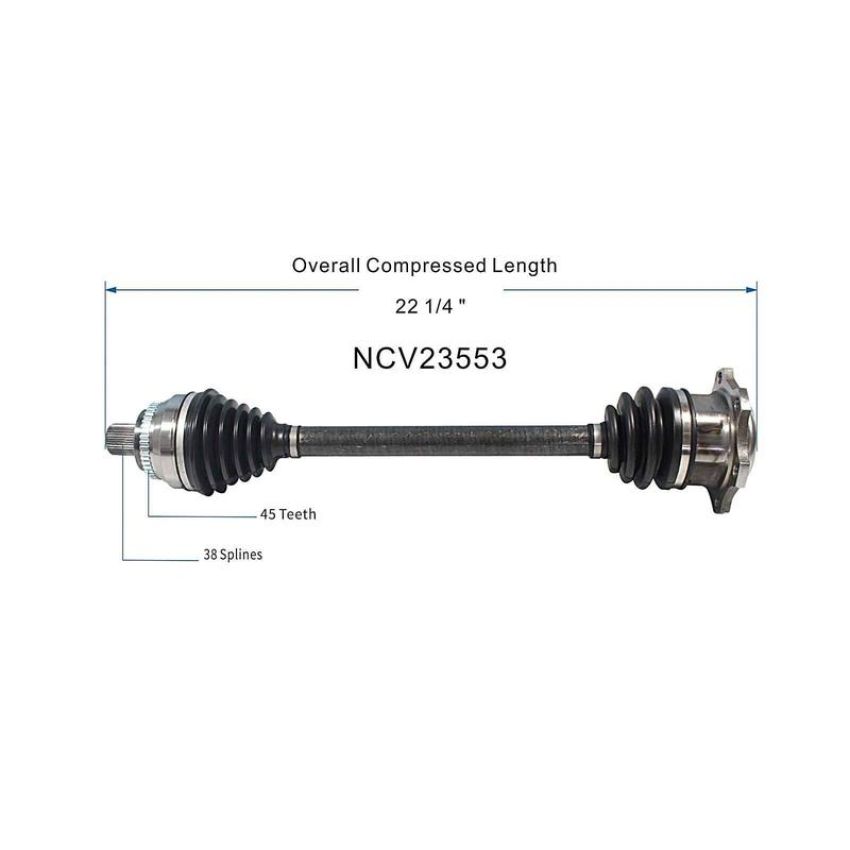 GSP NCV23553 Audi (2.8) CV Axle Assembly  - Front Left
