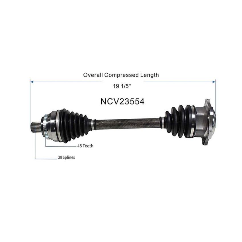 GSP NCV23554 Audi (2.8) CV Axle Assembly  - Front Right