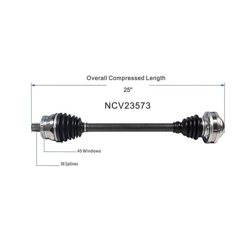 GSP NCV23573 02-04 Audi A4 Quattro (3.0) CV Axle Assembly  - Front Right