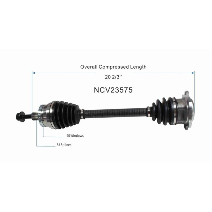 GSP NCV23575 Audi, Volkswagen (1.8, 2.0, 2.8, 3.0, 4.0) CV Axle Assembly