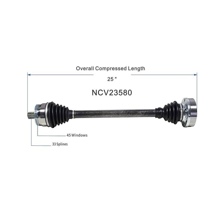 GSP NCV23580 Audi, Volkswagen (1.8) CV Axle Assembly  - Front Right
