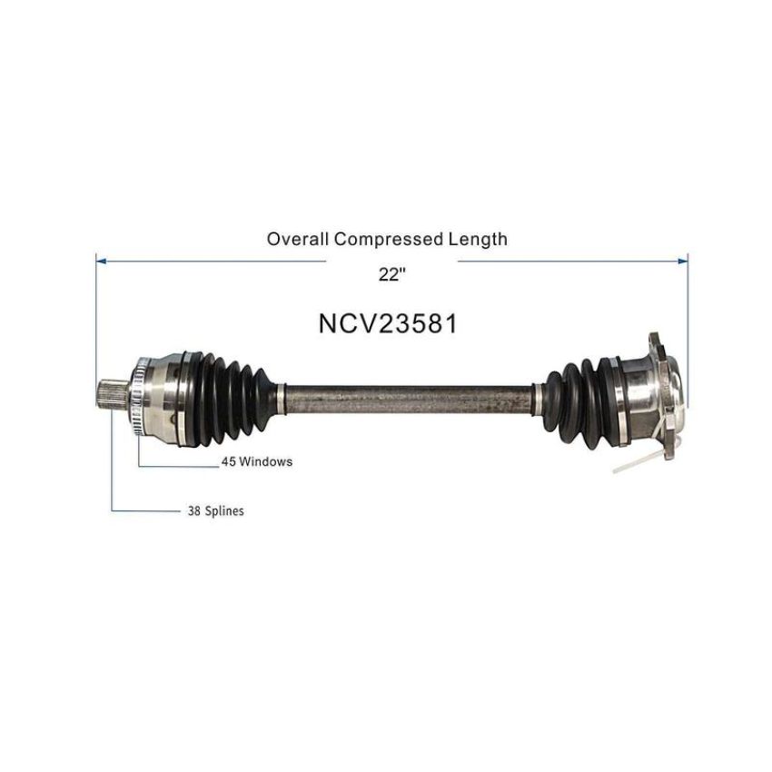 GSP NCV23581 Audi (2.7) CV Axle Assembly  - Front Left