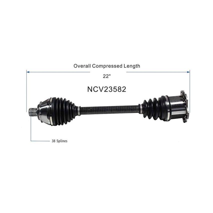 GSP NCV23582 Audi (6.0) CV Axle Assembly  - Front Left