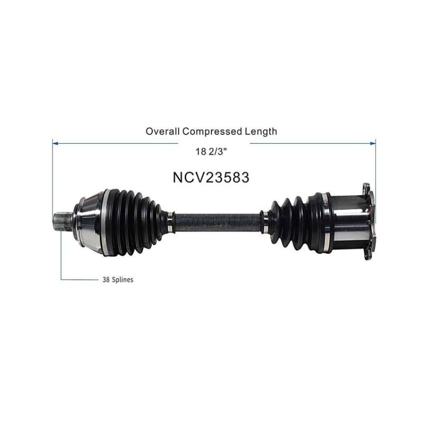 GSP NCV23583 Audi (6.0) CV Axle Assembly  - Front Right