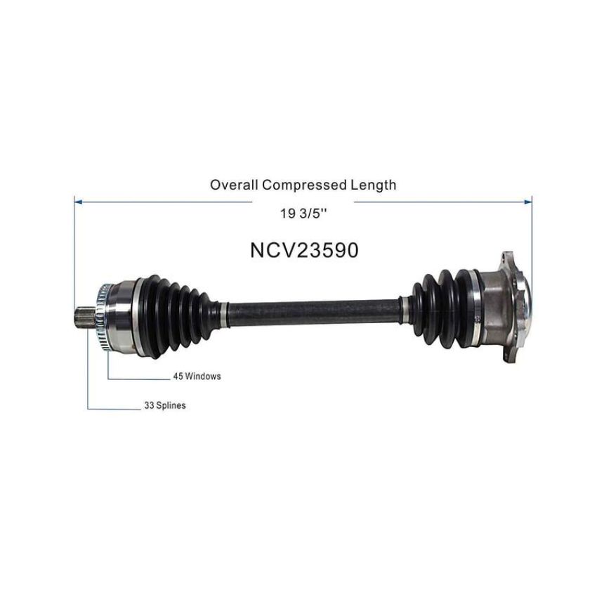 GSP NCV23590 Audi, Volkswagen (1.8) CV Axle Assembly  - Front Right