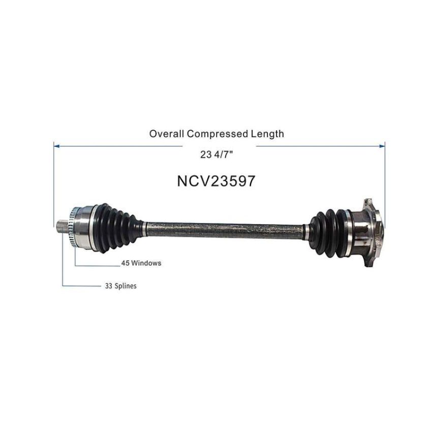 GSP NCV23597 98-01 Volkswagen Passat GLS (1.8) CV Axle Assembly  - Front Left