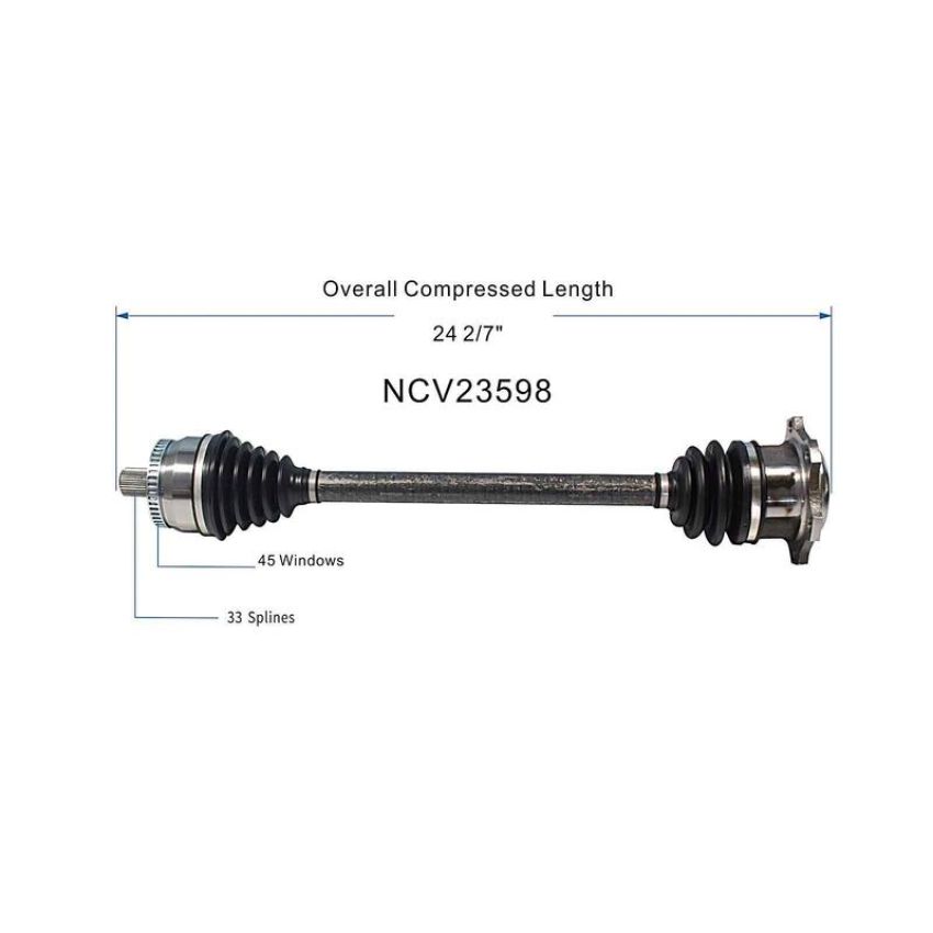 GSP NCV23598 98-01 Volkswagen Passat GLS (1.8) CV Axle Assembly  - Front Right