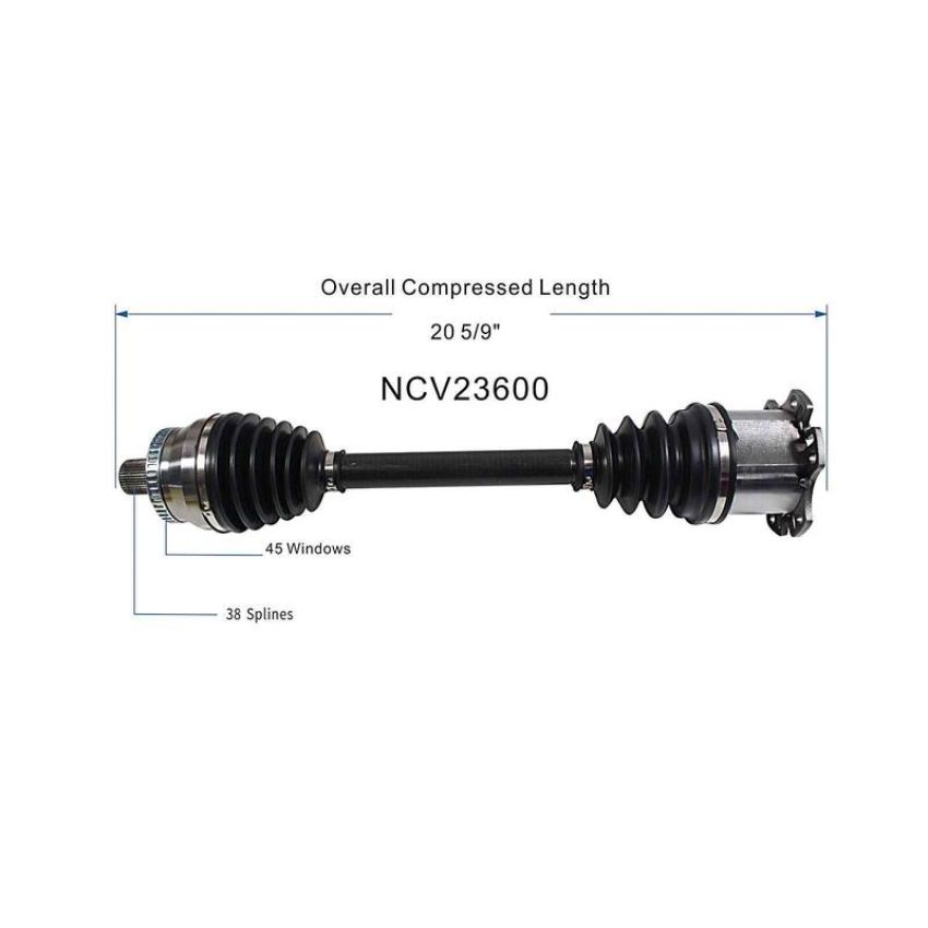 GSP NCV23600 Audi (1.8, 2.0, 3.0, 3.2) CV Axle Assembly