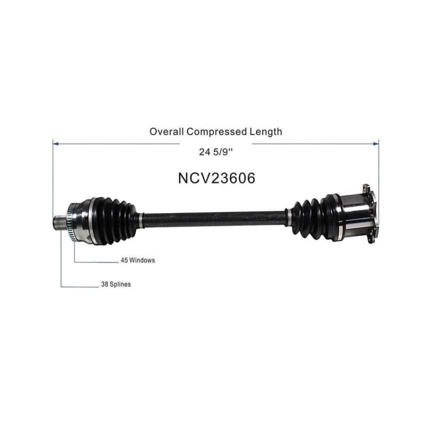 GSP NCV23606 01-05 Audi Allroad Quattro (2.7) CV Axle Assembly  - Front Right