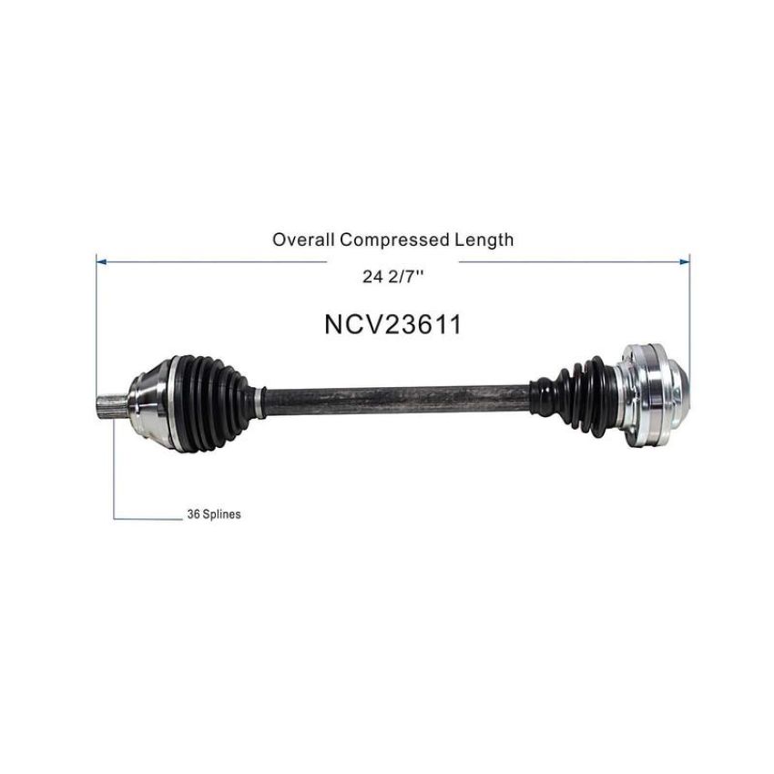 GSP NCV23611 03-06 Audi TT Quattro (1.8) CV Axle Assembly  - Front Right