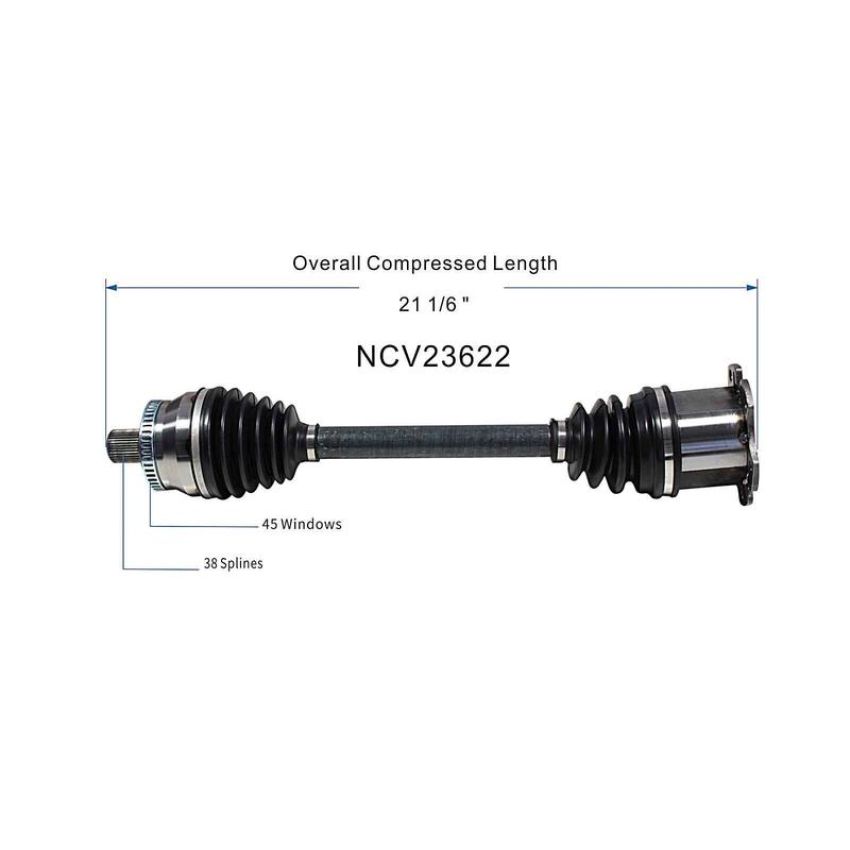 GSP NCV23622 Audi (4.2) CV Axle Assembly