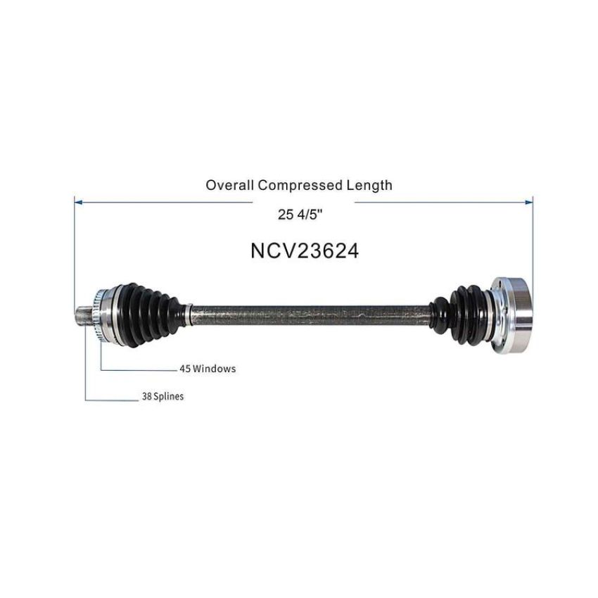 GSP NCV23624 Audi (4.2) CV Axle Assembly  - Rear
