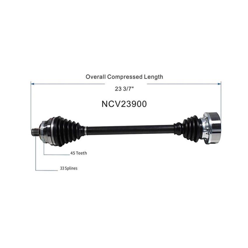GSP NCV23900 Audi CV Axle Assembly  - Rear