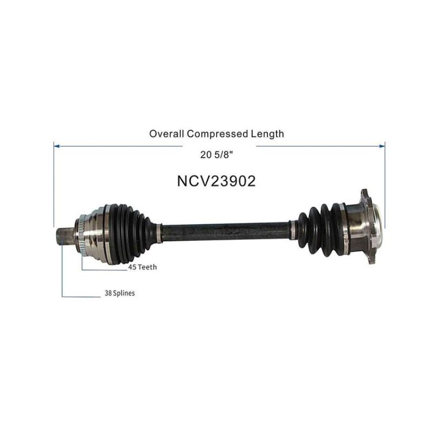 GSP NCV23902 Audi CV Axle Assembly  - Front Right