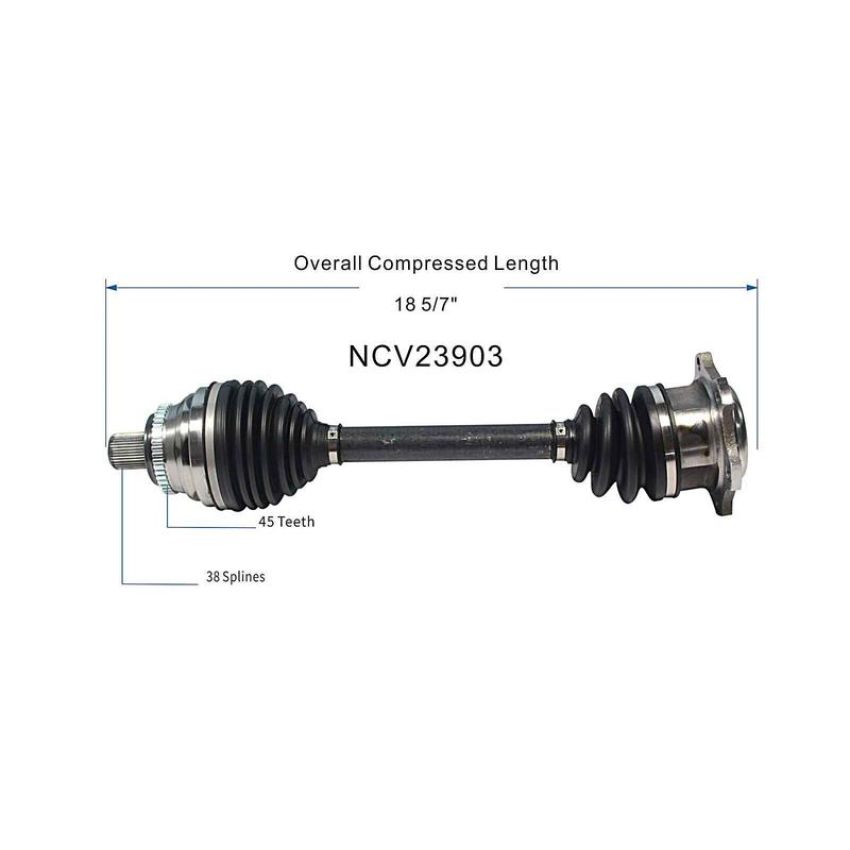GSP NCV23903 Audi CV Axle Assembly  - Front Left