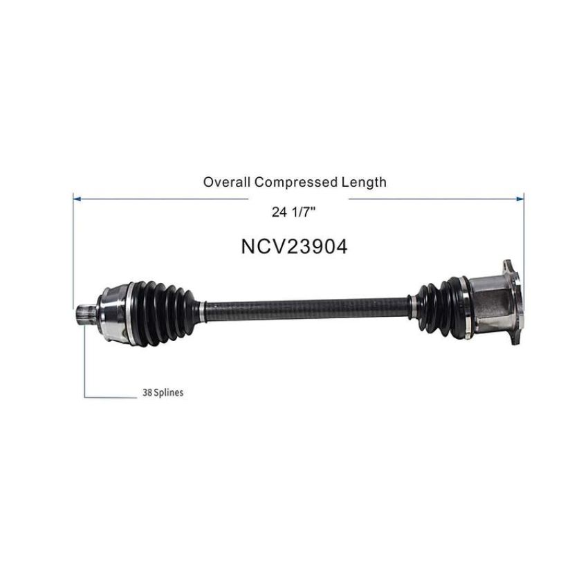 GSP NCV23904 07-10 Audi A8 Quattro (4.2) CV Axle Assembly  - Front Left