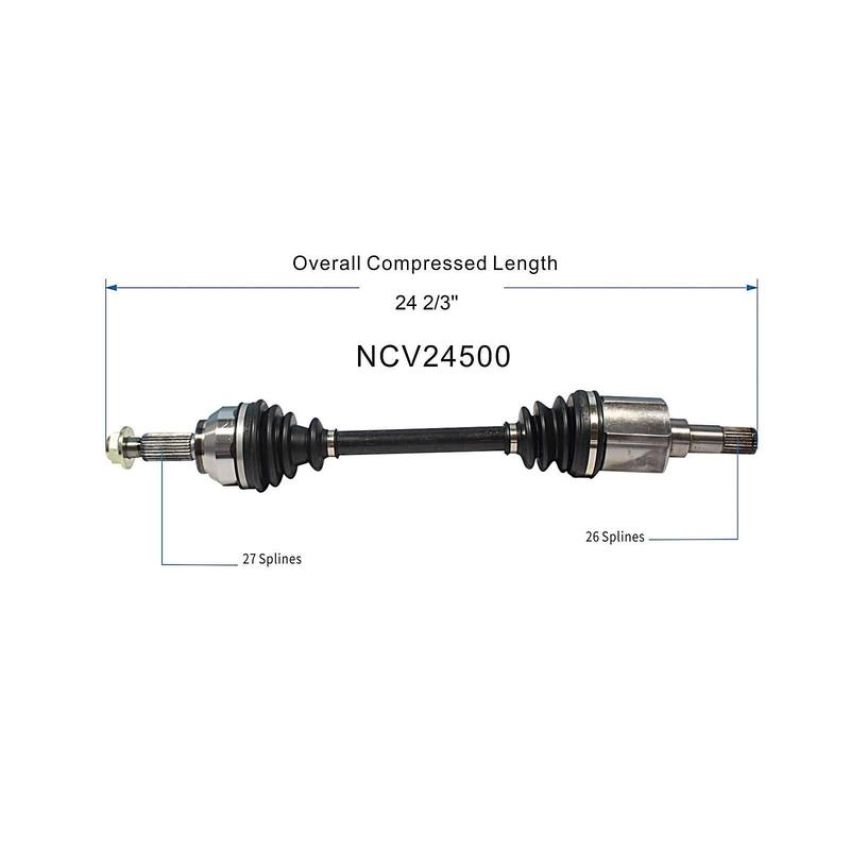 GSP NCV24500 02-08 Jaguar X-Type CV Axle Assembly  - Front Left