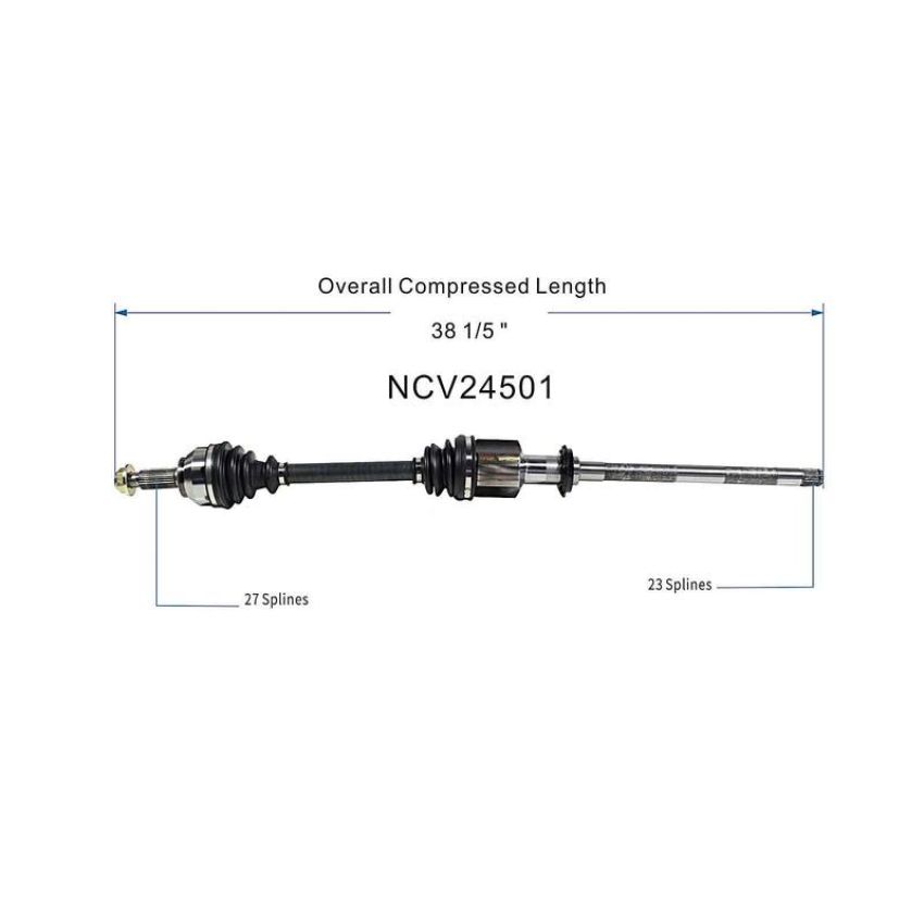 GSP NCV24501 02-08 Jaguar X-Type CV Axle Assembly  - Front Right