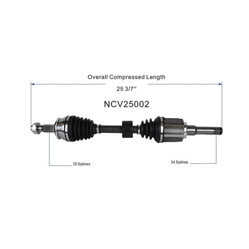 GSP NCV25002 Buick, Chevrolet (1.4 - AWD/FWD) CV Axle Assembly  - Front Left