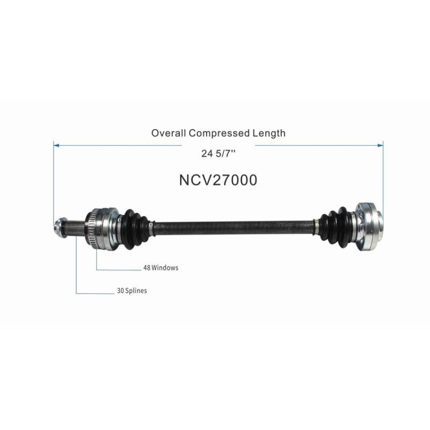 GSP NCV27000 04-06 BMW X3 3.0i CV Axle Assembly  - Rear Left
