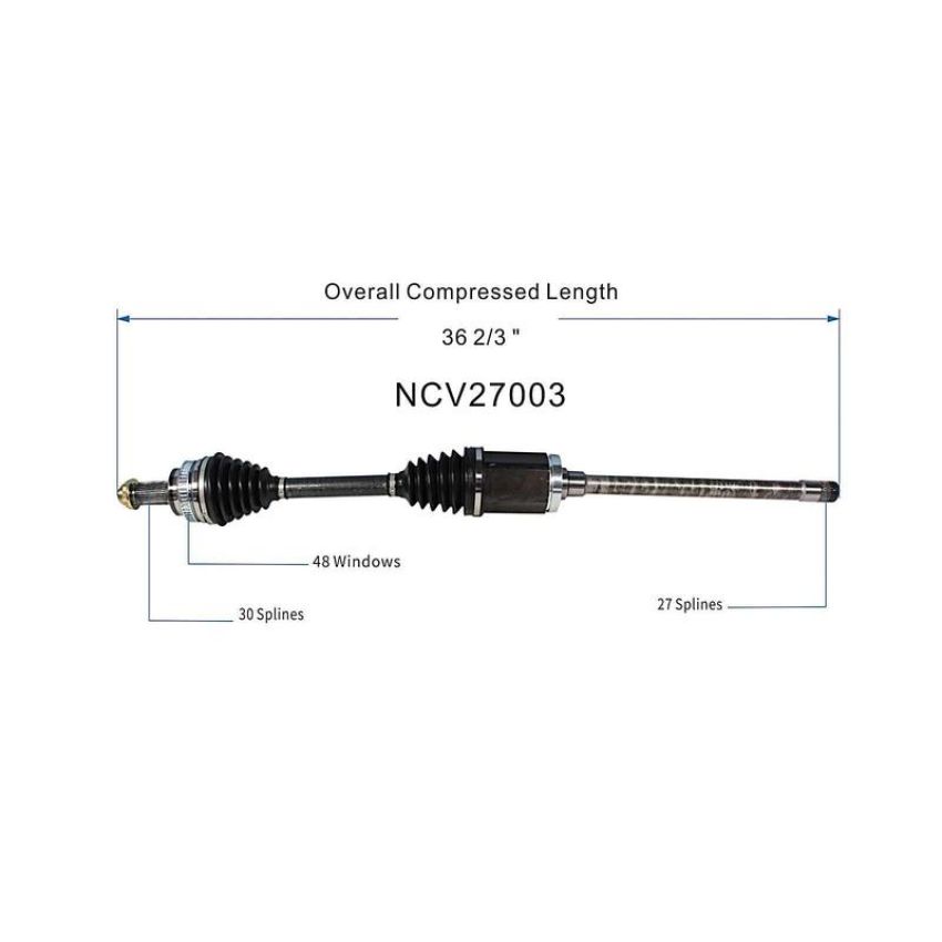 GSP NCV27003 BMW CV Axle Assembly  - Front Right