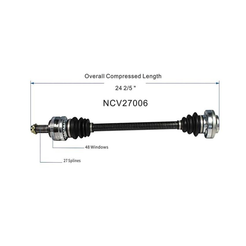 GSP NCV27006 01-05 BMW 320i CV Axle Assembly  - Rear Left