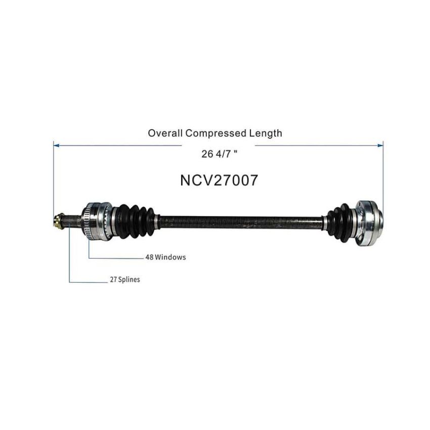 GSP NCV27007 01-05 BMW 320i CV Axle Assembly  - Rear Right