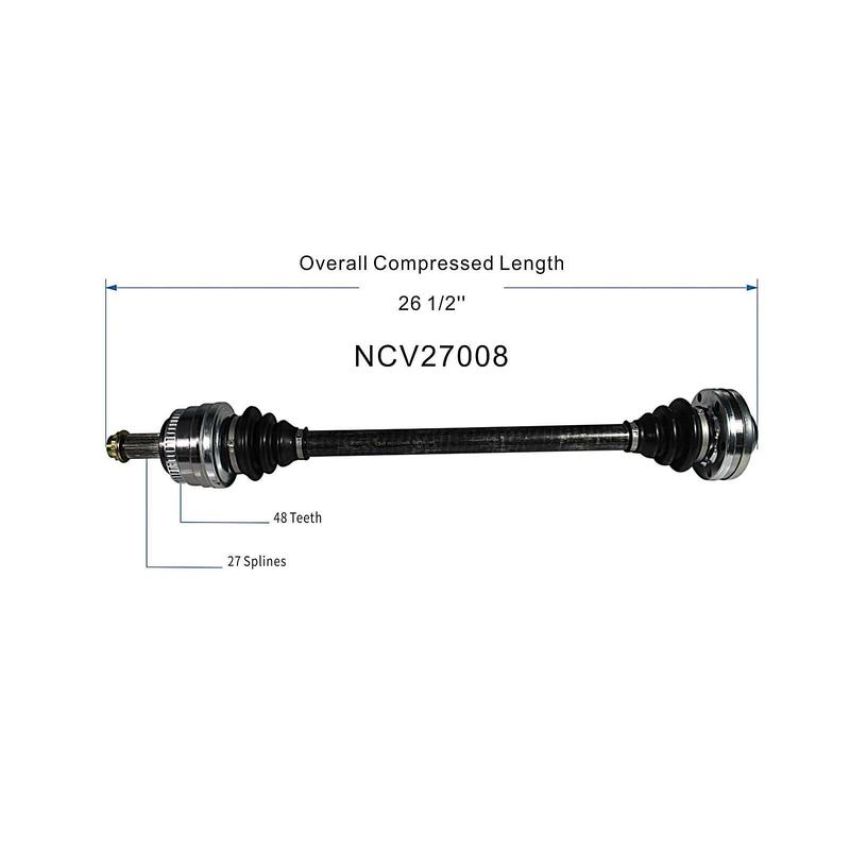 GSP NCV27008 BMW CV Axle Assembly  - Rear Left