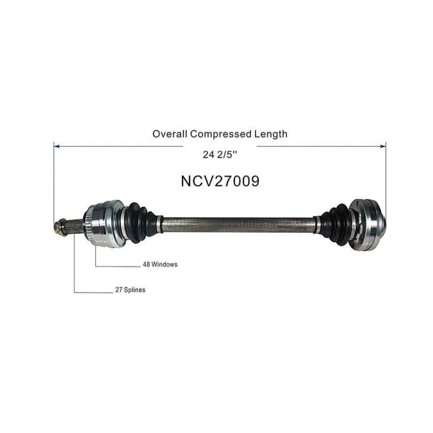 GSP NCV27009 BMW CV Axle Assembly  - Rear Right