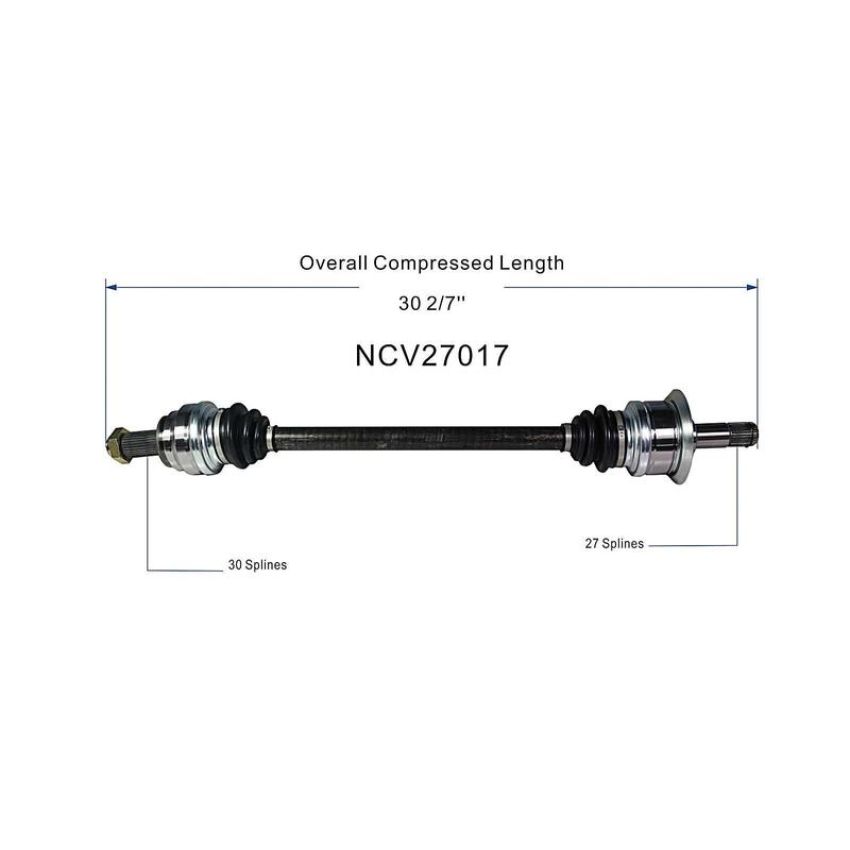 GSP NCV27017 BMW (2.0, 3.0) CV Axle Assembly  - Rear Left