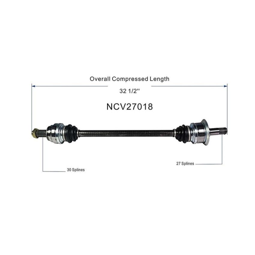 GSP NCV27018 BMW (2.0, 3.0 - AWD) CV Axle Assembly  - Rear Right