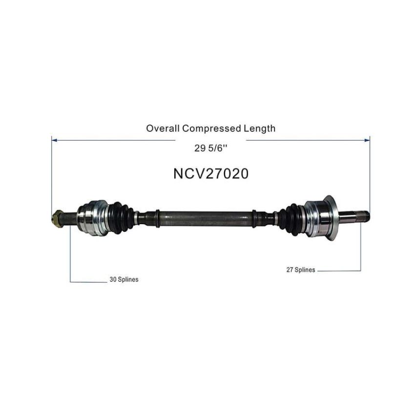 GSP NCV27020 BMW CV Axle Assembly  - Rear Left