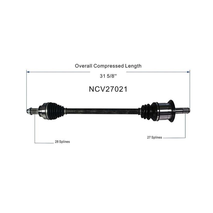 GSP NCV27021 BMW (Convertible/Coupe/Sedan - 2.0) CV Axle Assembly  - Rear Right