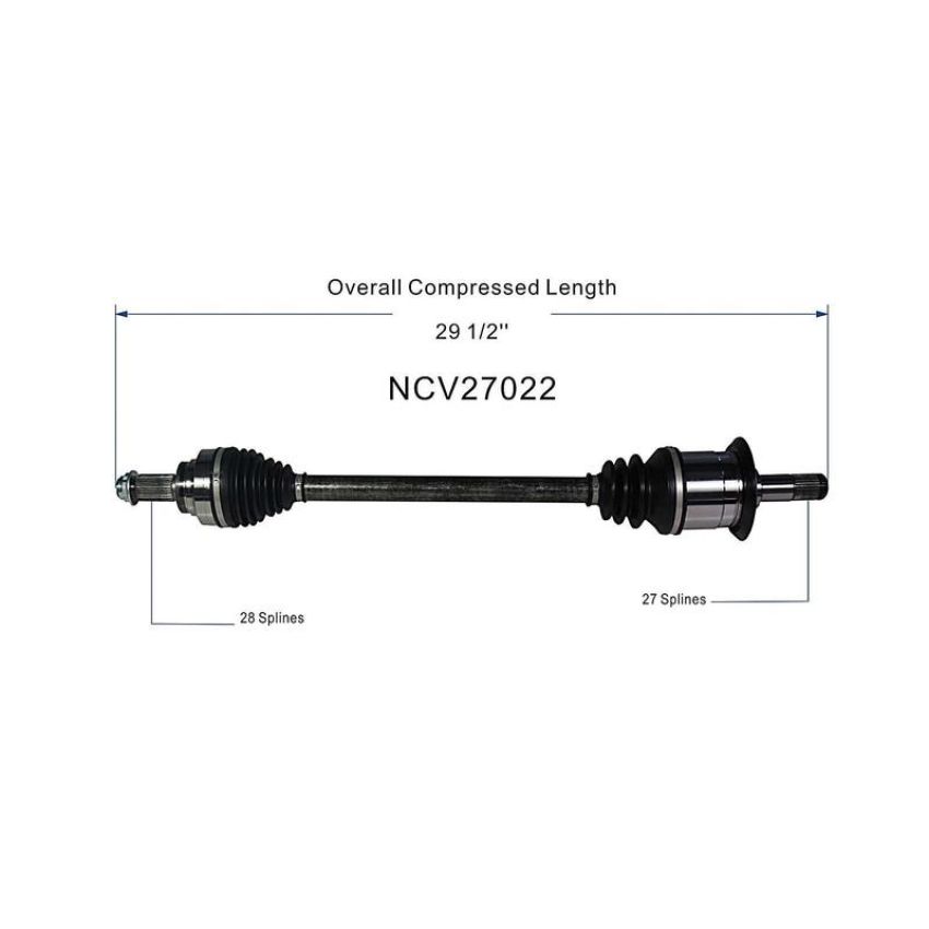 GSP NCV27022 BMW (Convertible/Coupe/Sedan/Wagon - 2.0) CV Axle Assembly  - Rear Left