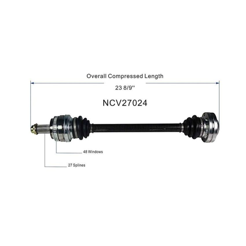 GSP NCV27024 BMW (Coupe/Sedan - 3.0) CV Axle Assembly  - Rear Left