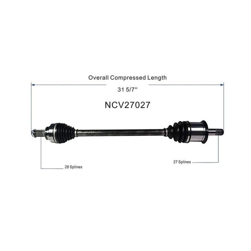 GSP NCV27027 BMW (2.0) CV Axle Assembly  - Rear Right
