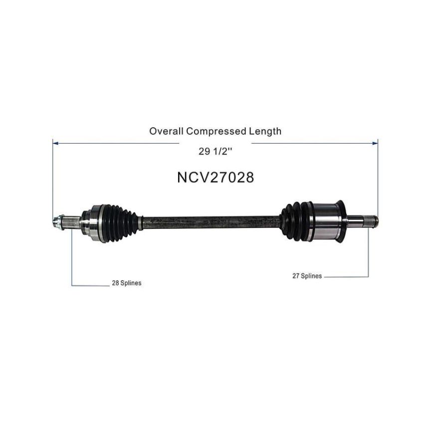 GSP NCV27028 BMW (2.0) CV Axle Assembly  - Rear Left