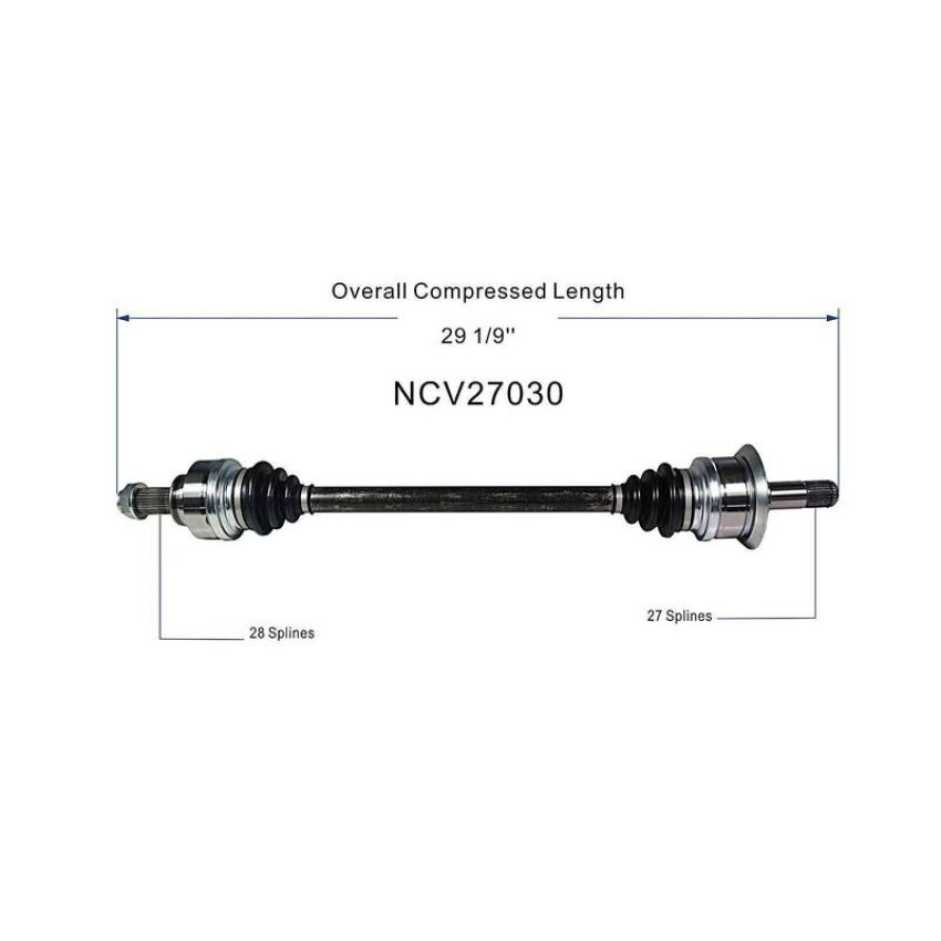 GSP NCV27030 BMW (Convertible/Coupe/Sedan/Wagon) CV Axle Assembly  - Rear Left