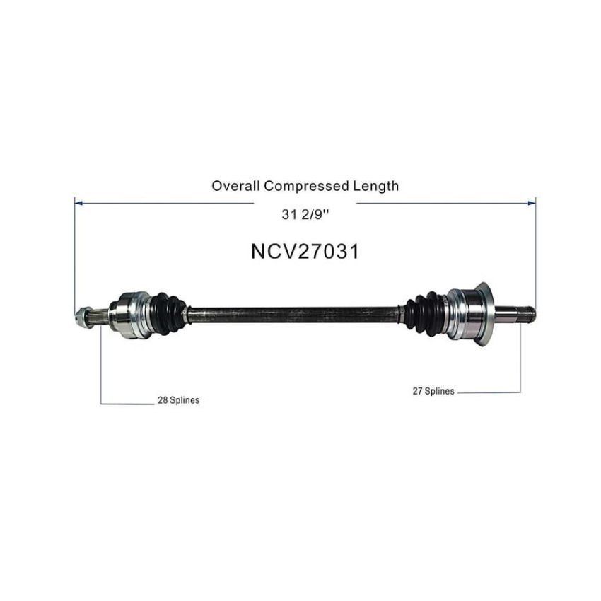 GSP NCV27031 BMW (Convertible/Coupe/Sedan/Wagon) CV Axle Assembly  - Rear Right