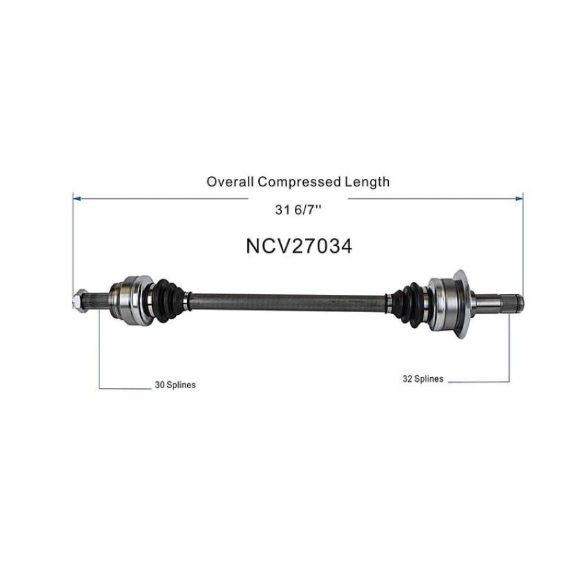 GSP NCV27034 BMW CV Axle Assembly  - Rear