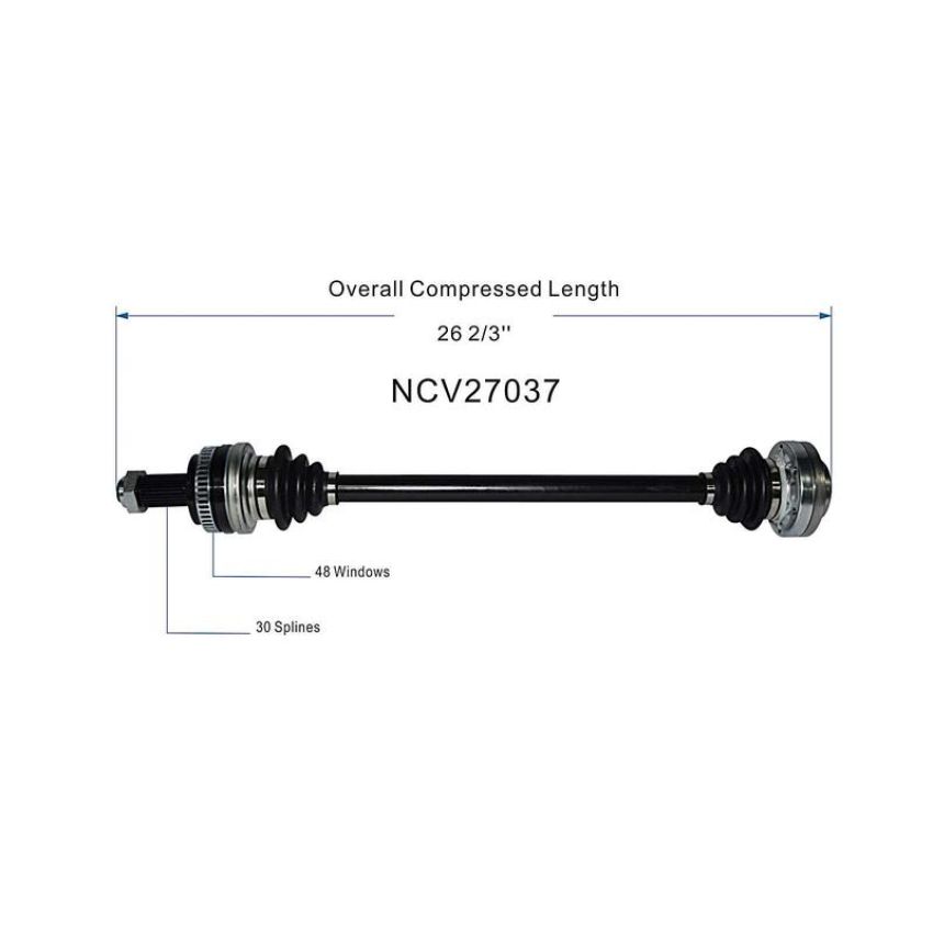 GSP NCV27037 04-06 BMW X3 3.0i CV Axle Assembly  - Rear Right