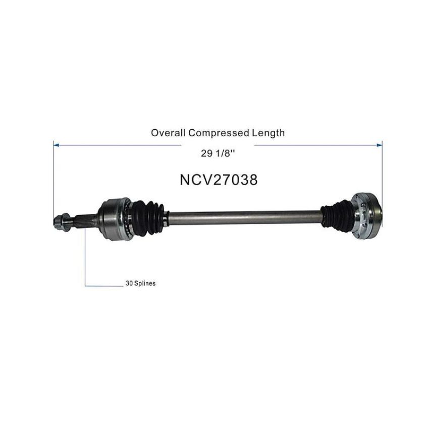 GSP NCV27038 07-10 Audi Q7 (3.0, 3.6, 4.2) CV Axle Assembly  - Rear