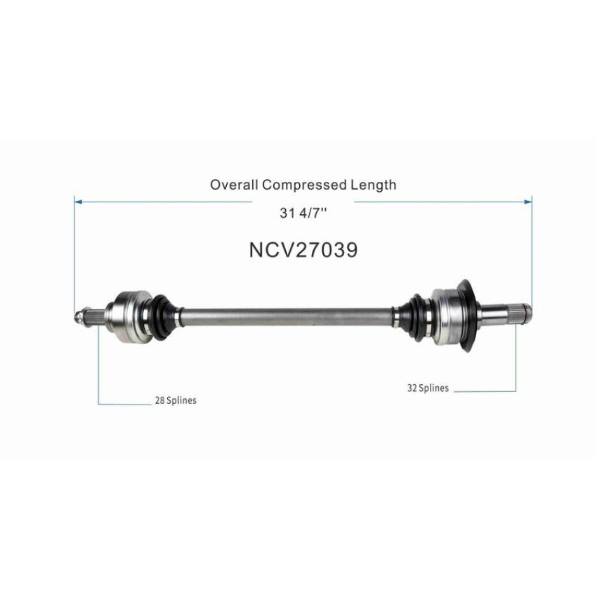 GSP NCV27039 BMW (Sedan) CV Axle Assembly  - Rear Right