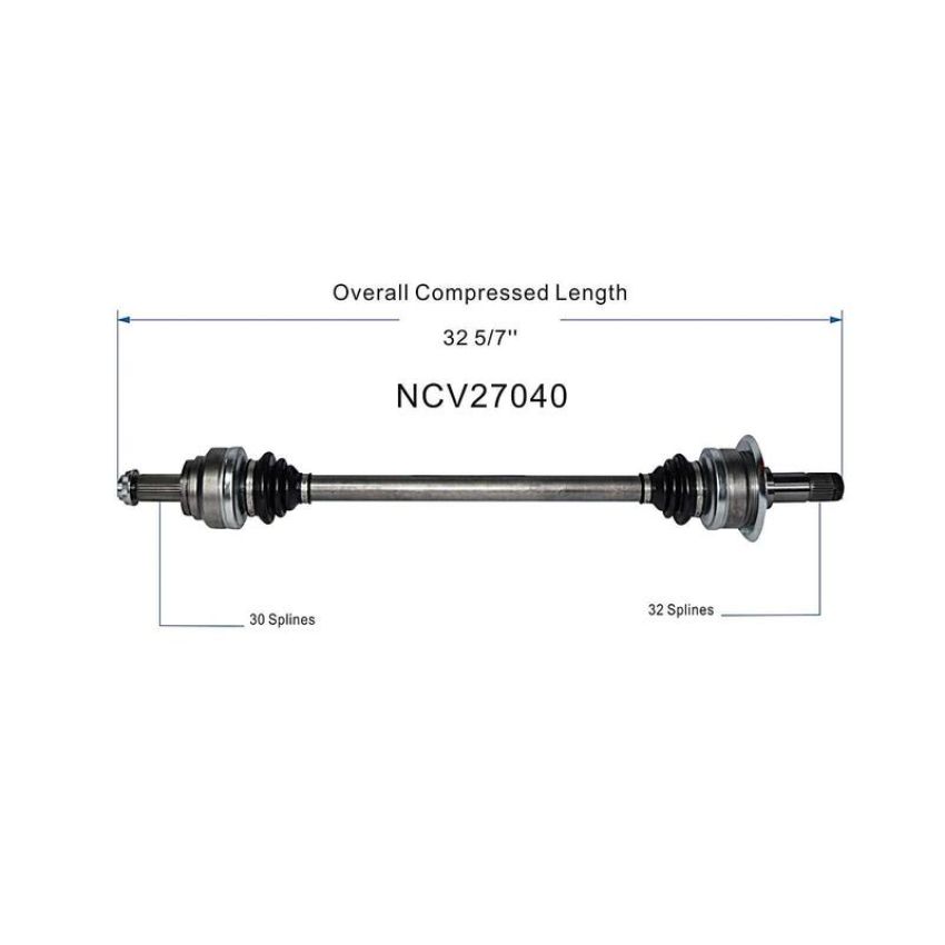 GSP NCV27040 BMW CV Axle Assembly  - Rear Right