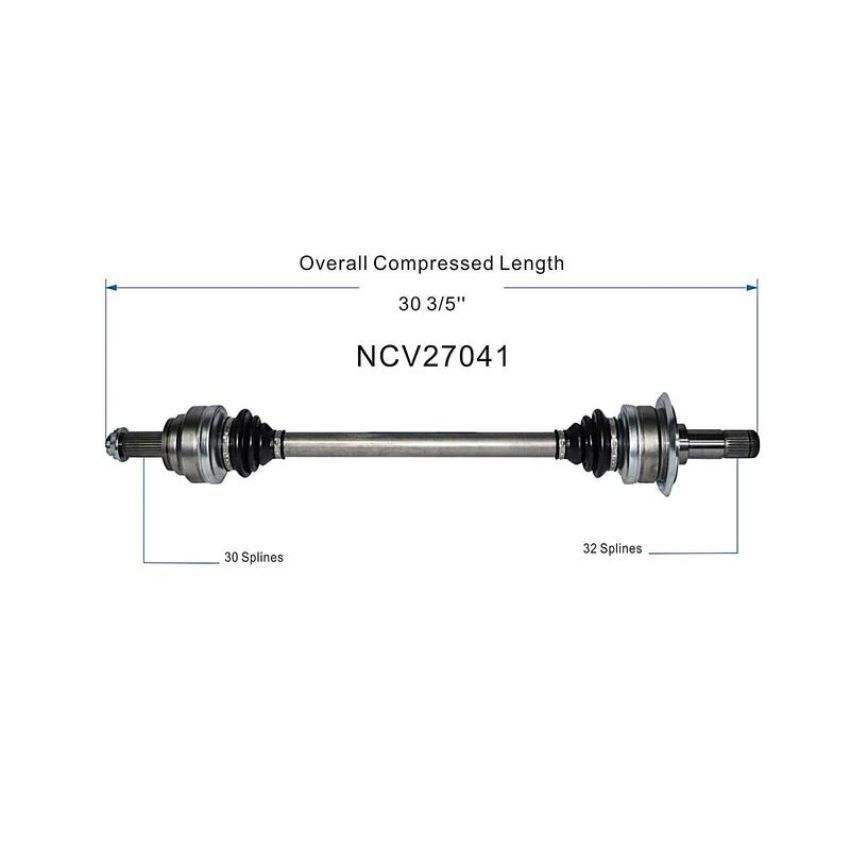 GSP NCV27041 BMW CV Axle Assembly  - Rear Left