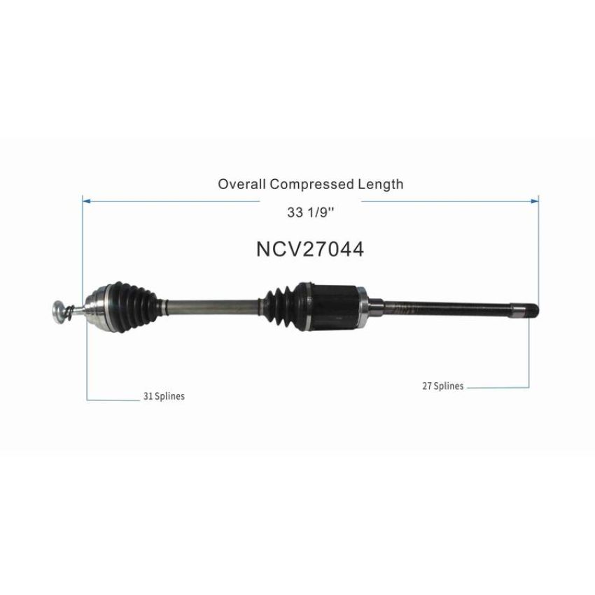 GSP NCV27044 BMW (Sedan - 2.0) CV Axle Assembly  - Front Right